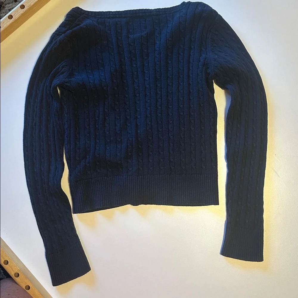 GapKids Navy Cable Knit Sweater Cardigan